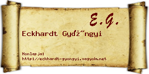 Eckhardt Gyöngyi névjegykártya