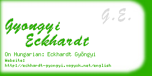 gyongyi eckhardt business card