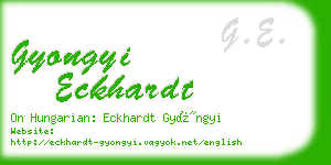 gyongyi eckhardt business card